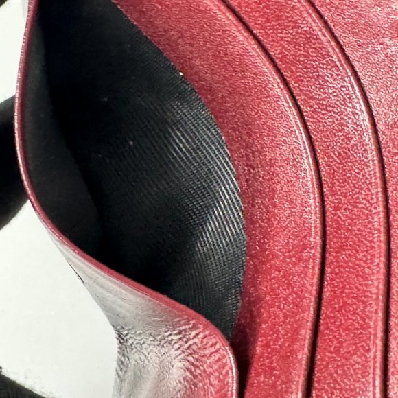 Authentic Vintage Dior Burgundy Leather Card Holder/Purse - Picture 12 of 13